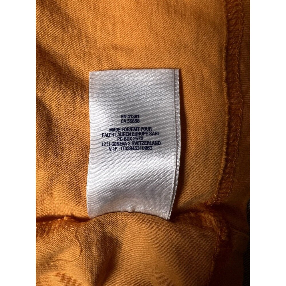 Polo Ralph Lauren Boy's Size XL Orange w/ Aqua Logo Short Sleeve T-Shirt Tee - Picture 7 of 7
